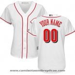 Camiseta Beisbol Mujer Cincinnati Reds Per sonalizada Blanco
